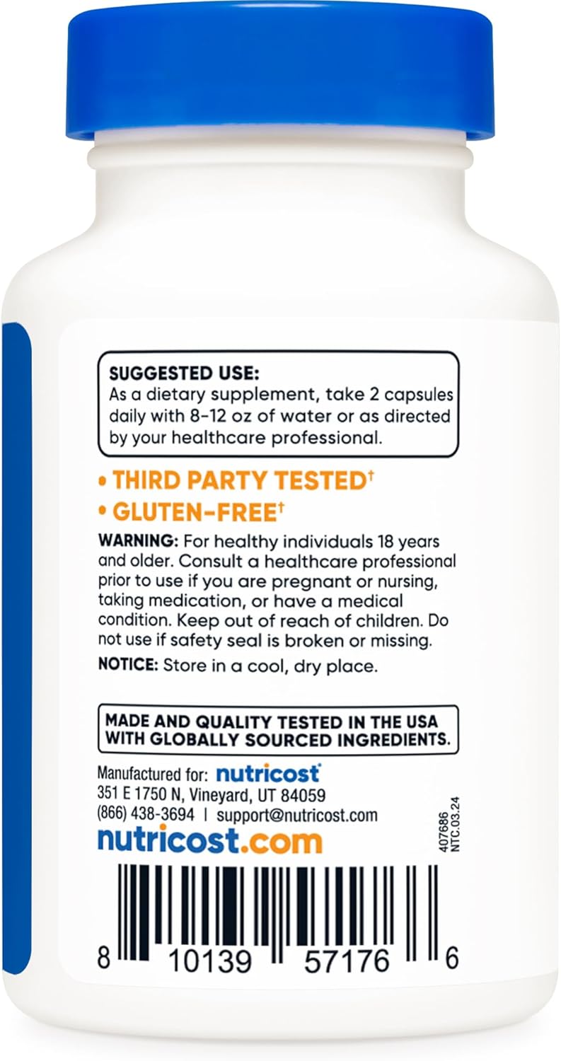 Nutricost Kava Kava, 350 mg per serving, 60 Capsules (30 Servings)