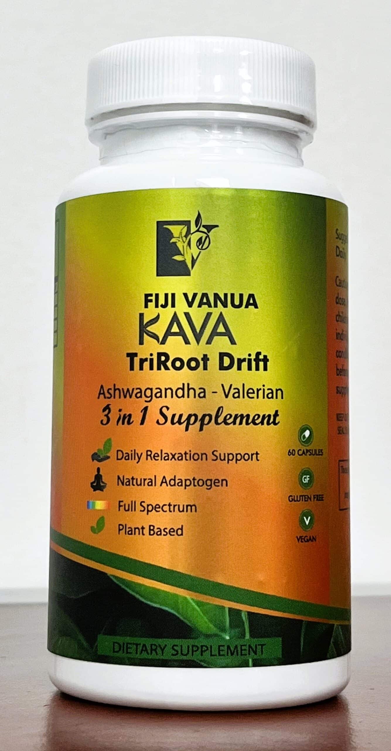 Kava Capsule Pills, 200 mg Kava Root Extract (30%) with Ashwagandha & Valerian, 60 Count